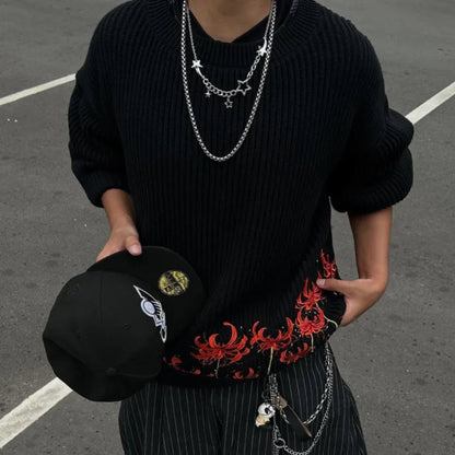 Tokyo Ghoul Spider Lily Knit Sweater