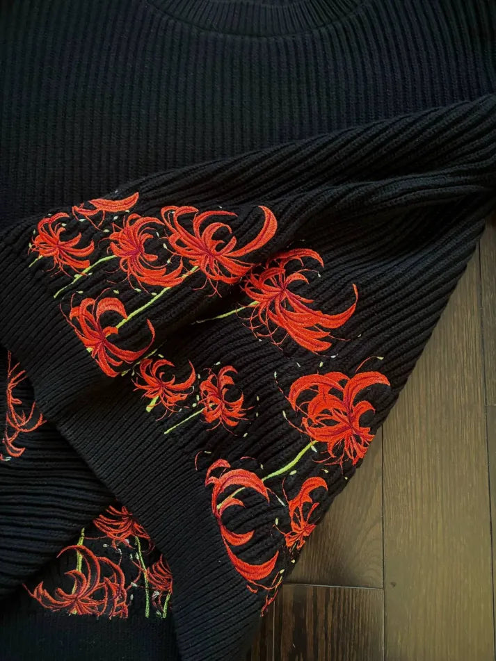 Tokyo Ghoul Spider Lily Knit Sweater