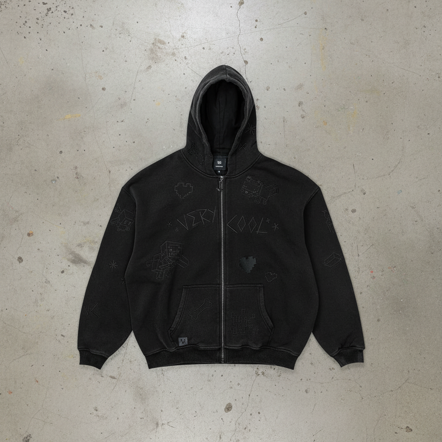 Sketch Unisex Zip Up Hoodie