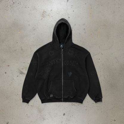 Sketch Unisex Zip Up Hoodie