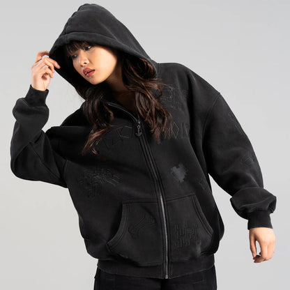 Sketch Unisex Zip Up Hoodie